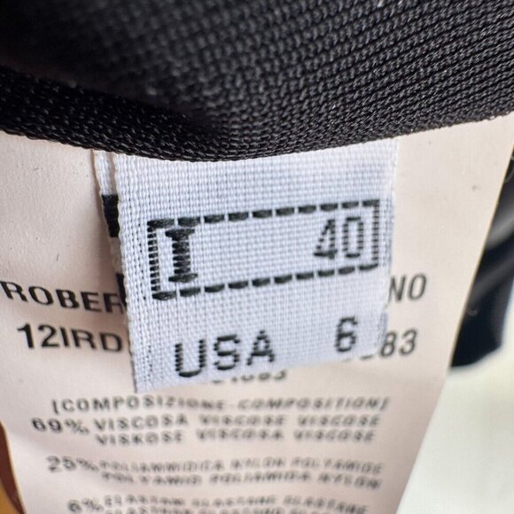 Roberta Di Camerino Belt Print Black Bodycon Dress 6 - Picture 10 of 11